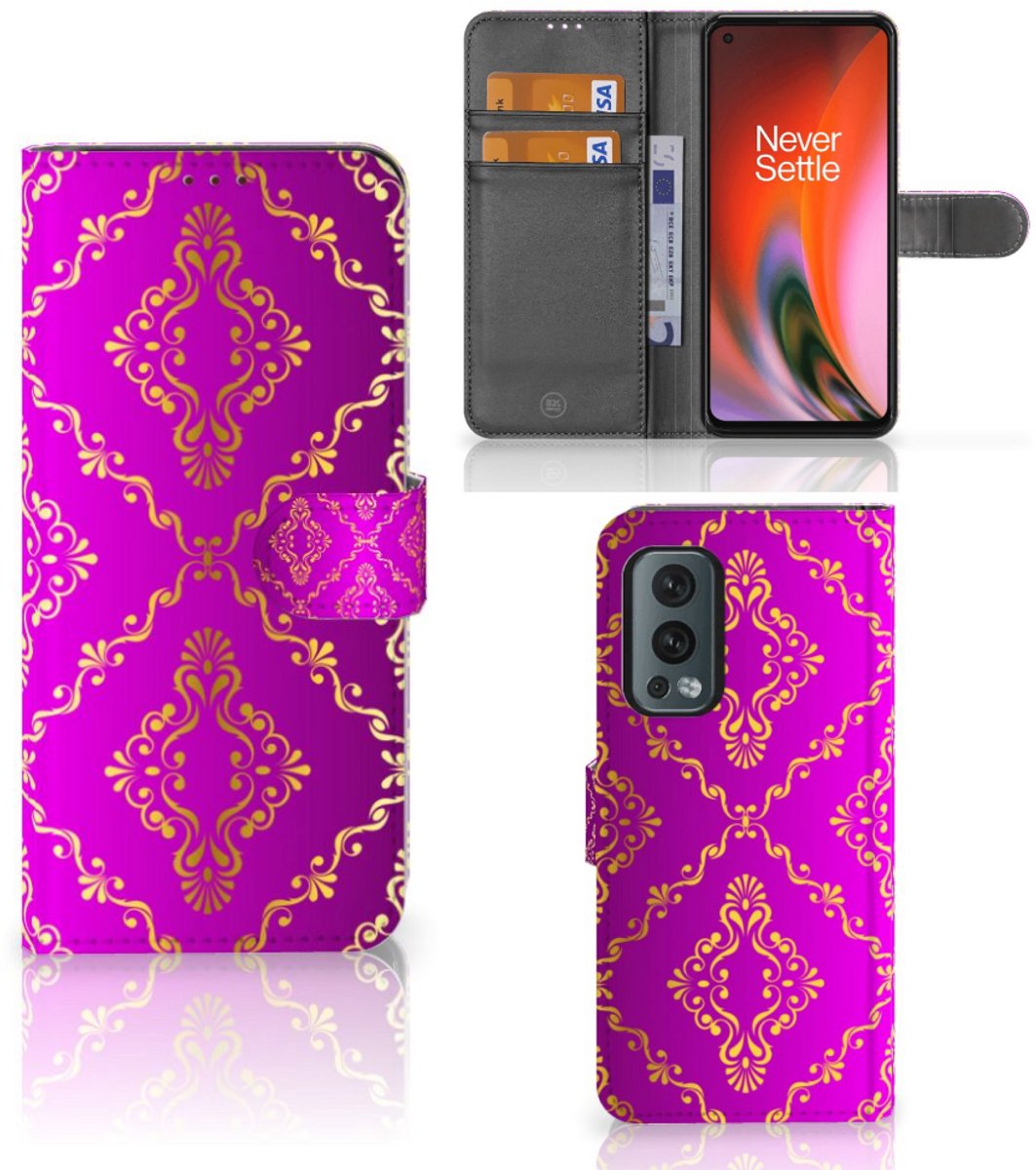 Wallet Case OnePlus Nord 2 5G Barok Roze