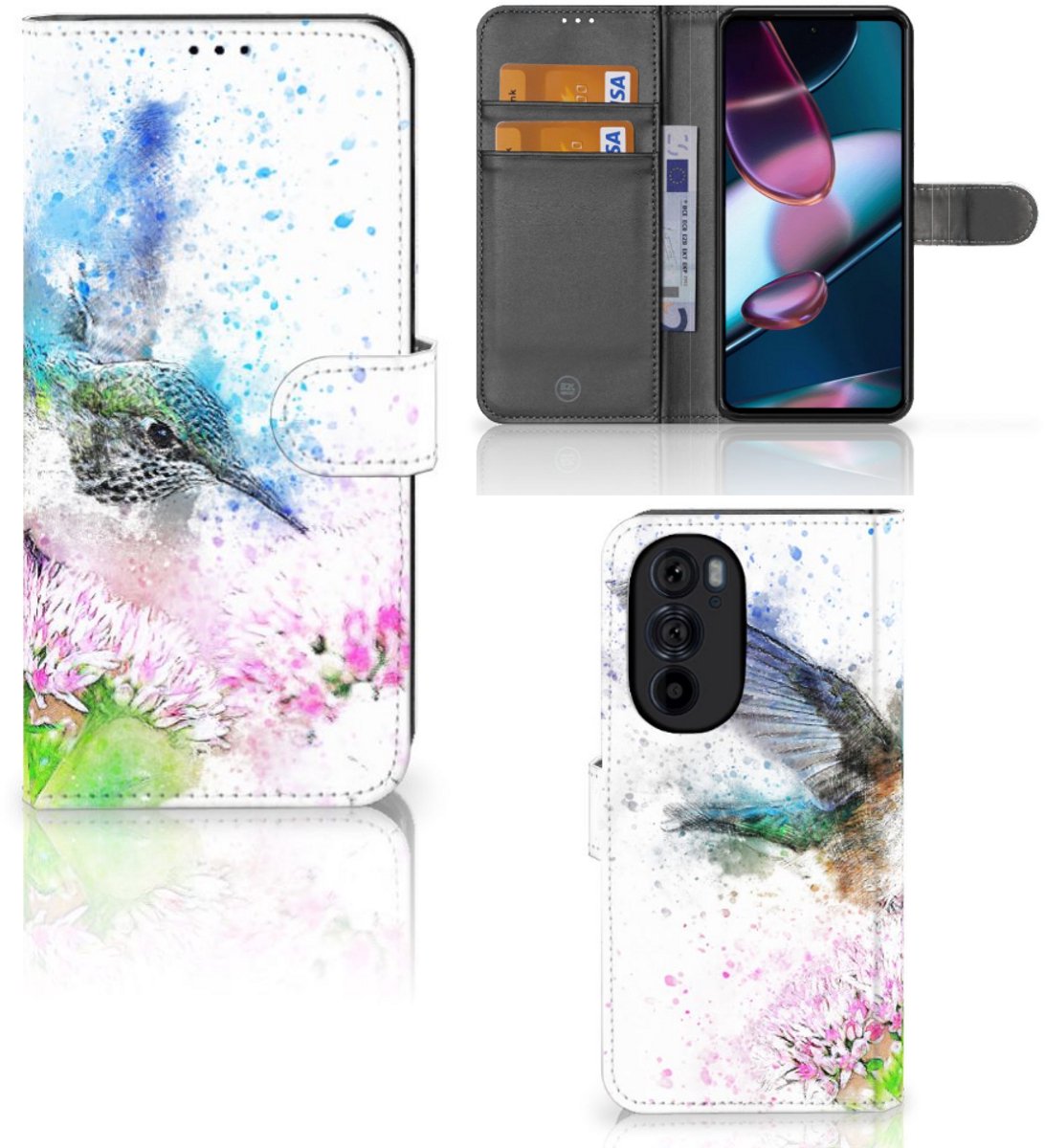 Book Case voor Hoesje Motorola Edge 30 Pro Vogel