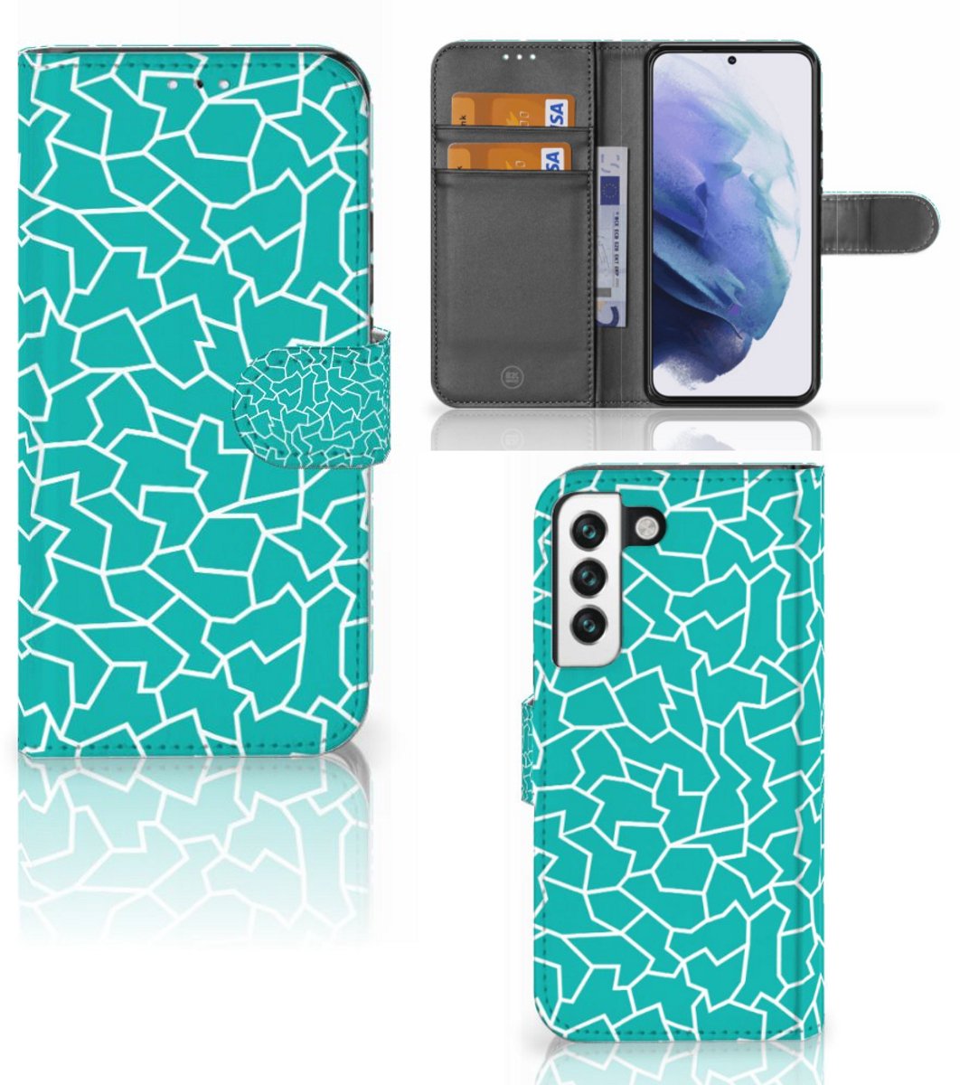 Samsung Galaxy S22 Hoesje Cracks Blue
