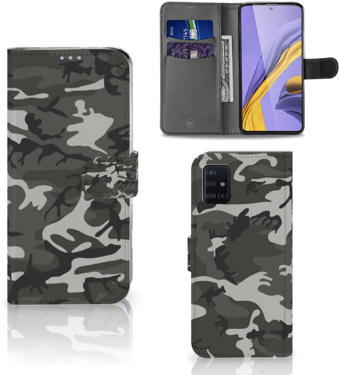 Samsung Galaxy A51 Telefoon Hoesje Army Light