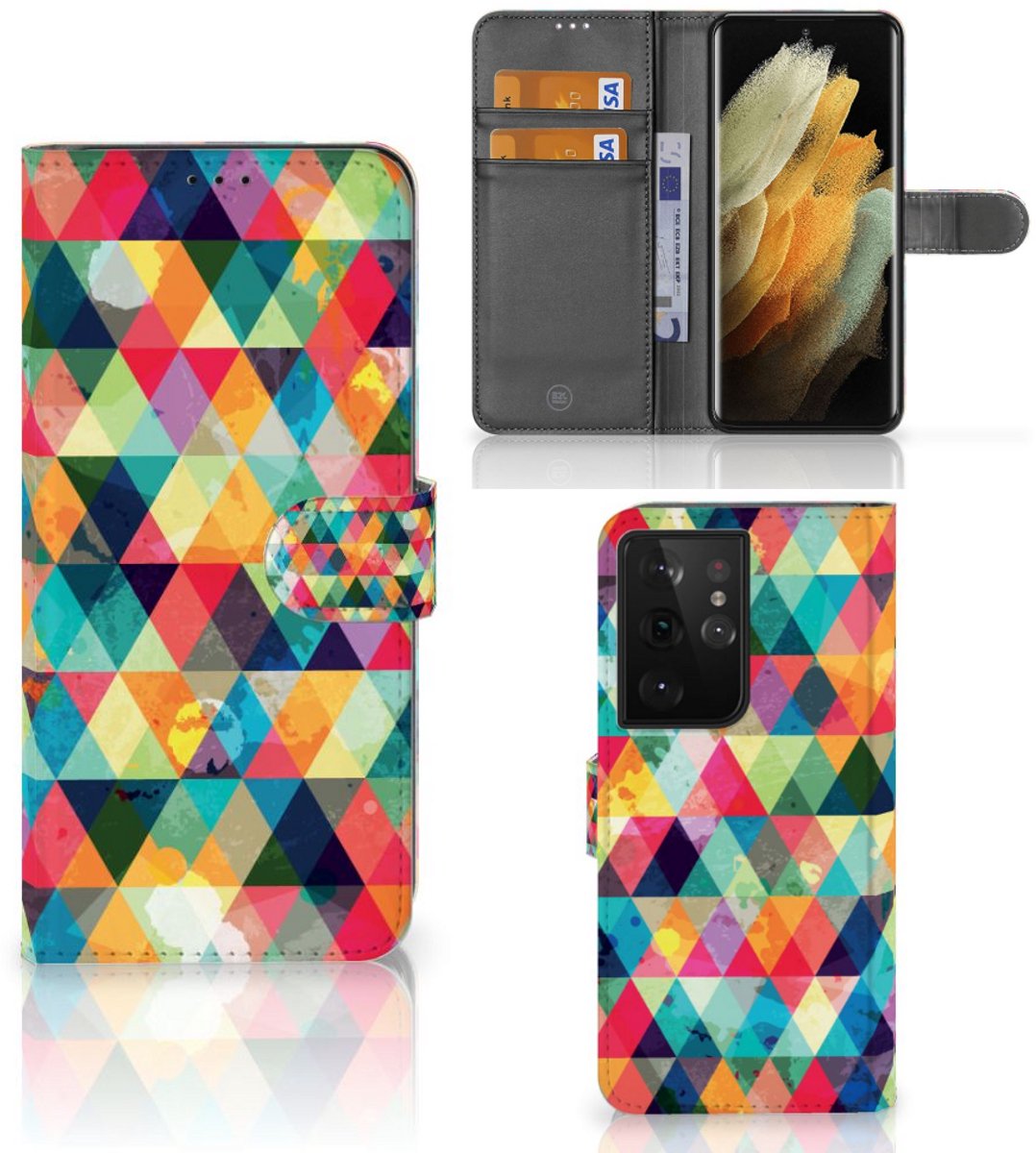 Samsung Galaxy S21 Ultra Telefoon Hoesje Geruit