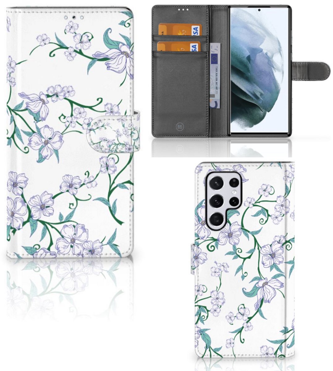 Samsung Galaxy S22 Ultra Uniek Hoesje Blossom White