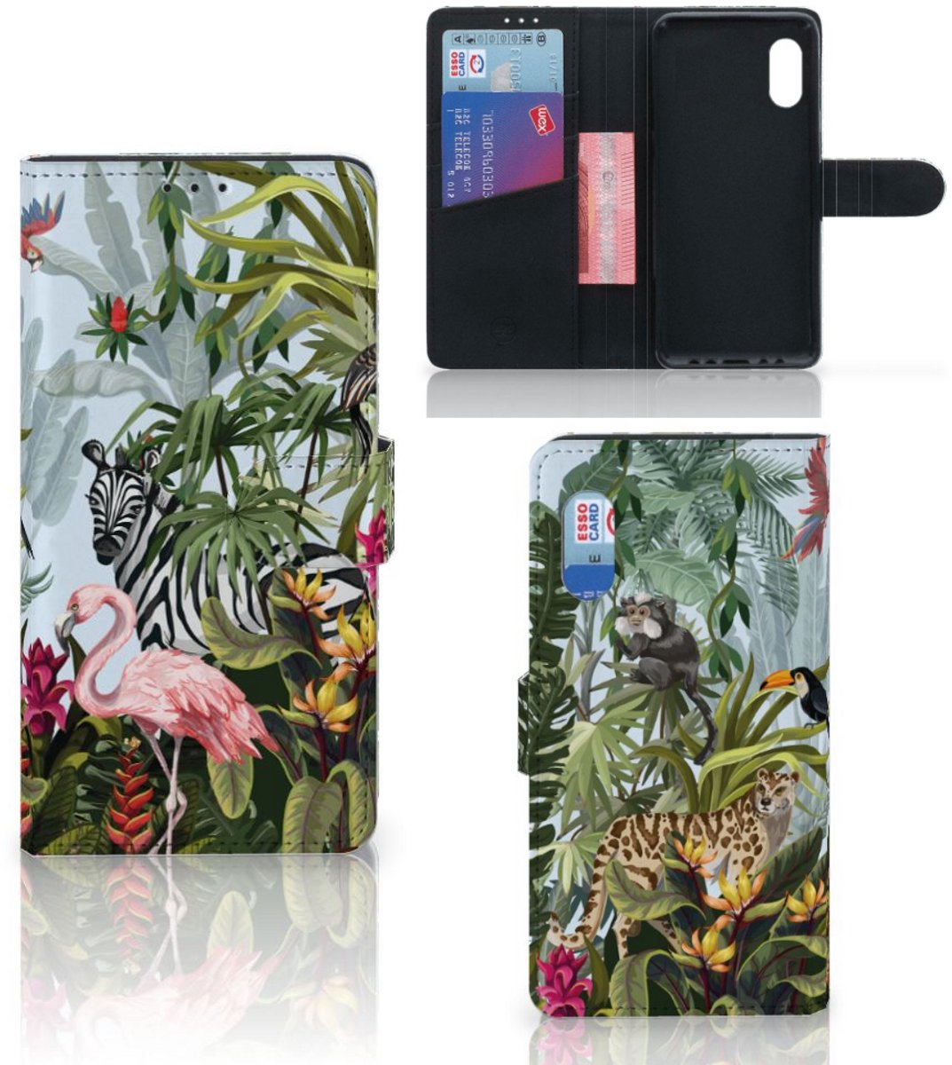 Telefoonhoesje met Pasjes voor Samsung Xcover Pro Jungle