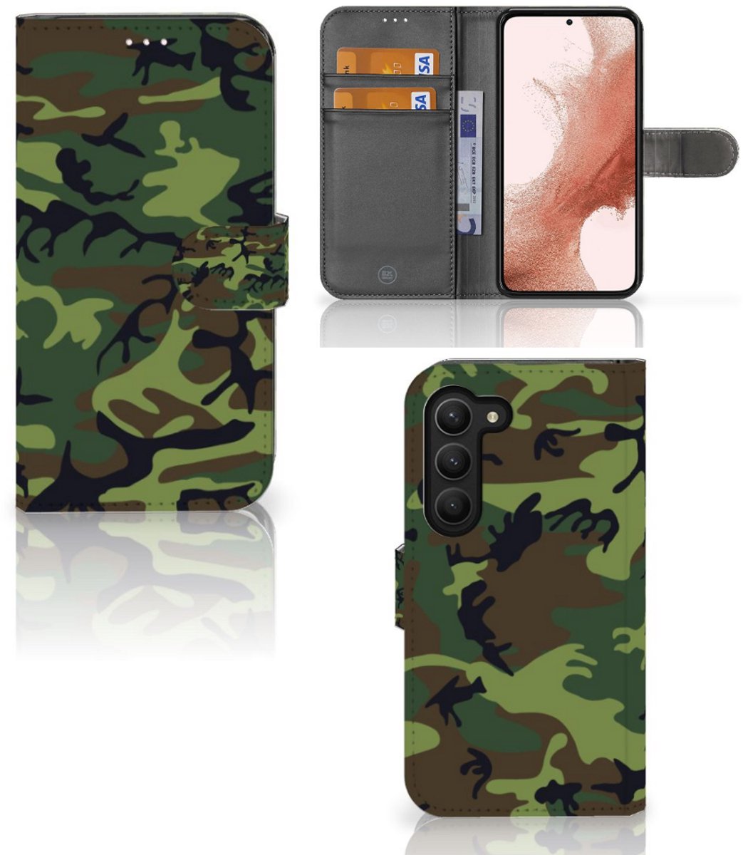 Samsung Galaxy S23 Telefoon Hoesje Army Dark