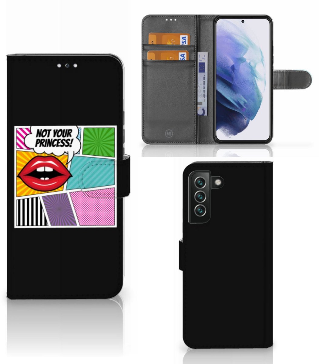 Samsung Galaxy S22 Plus Wallet Case met Pasjes Popart Princess