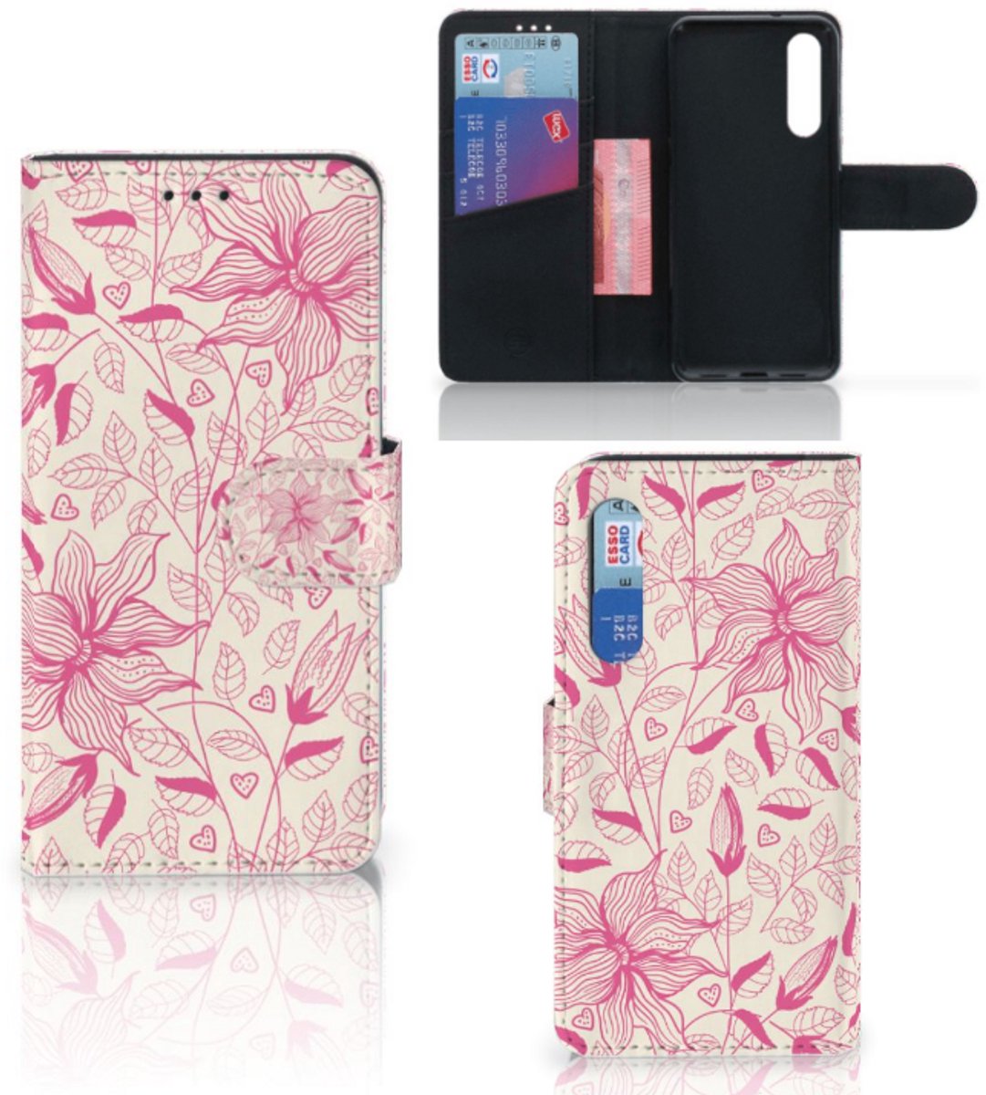 Xiaomi Mi 9 SE Hoesje Pink Flowers