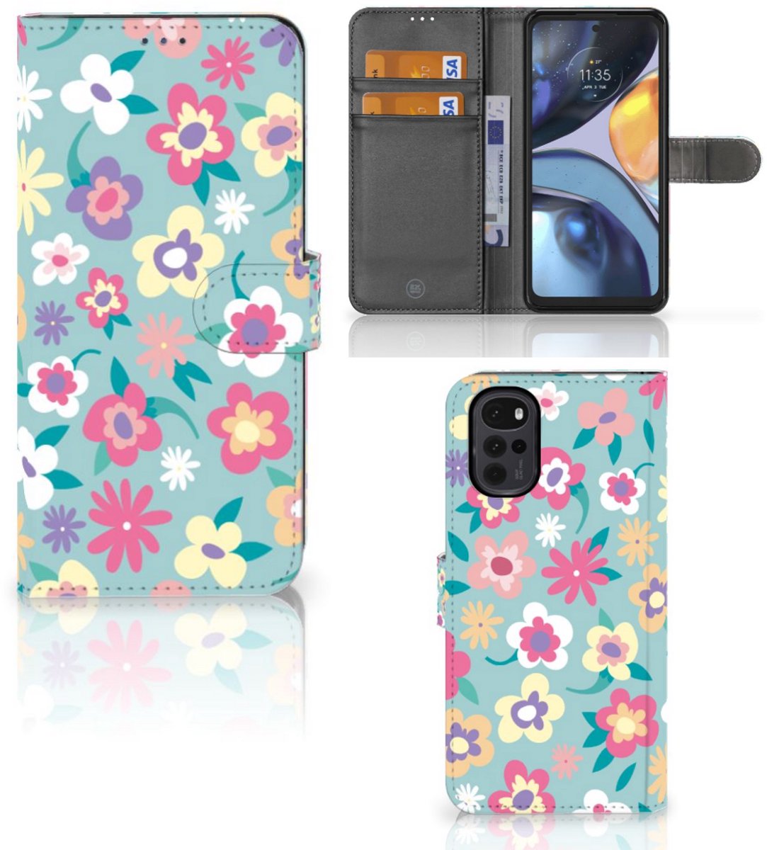 Motorola Moto G22 Hoesje Flower Power