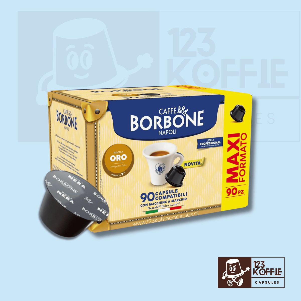 Borbone Nera capsules Dolce Gusto 90 stuks – sterke Italiaanse espresso
