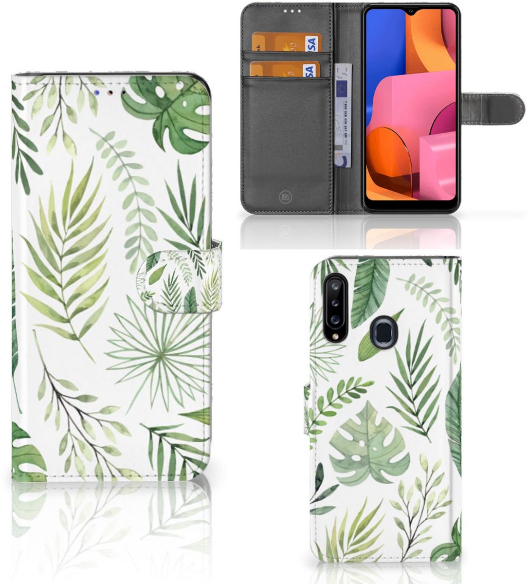 Samsung Galaxy A20s Hoesje Leaves