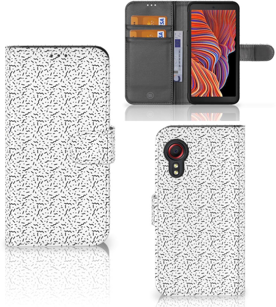 Samsung Galaxy Xcover 5 Telefoon Hoesje Stripes Dots