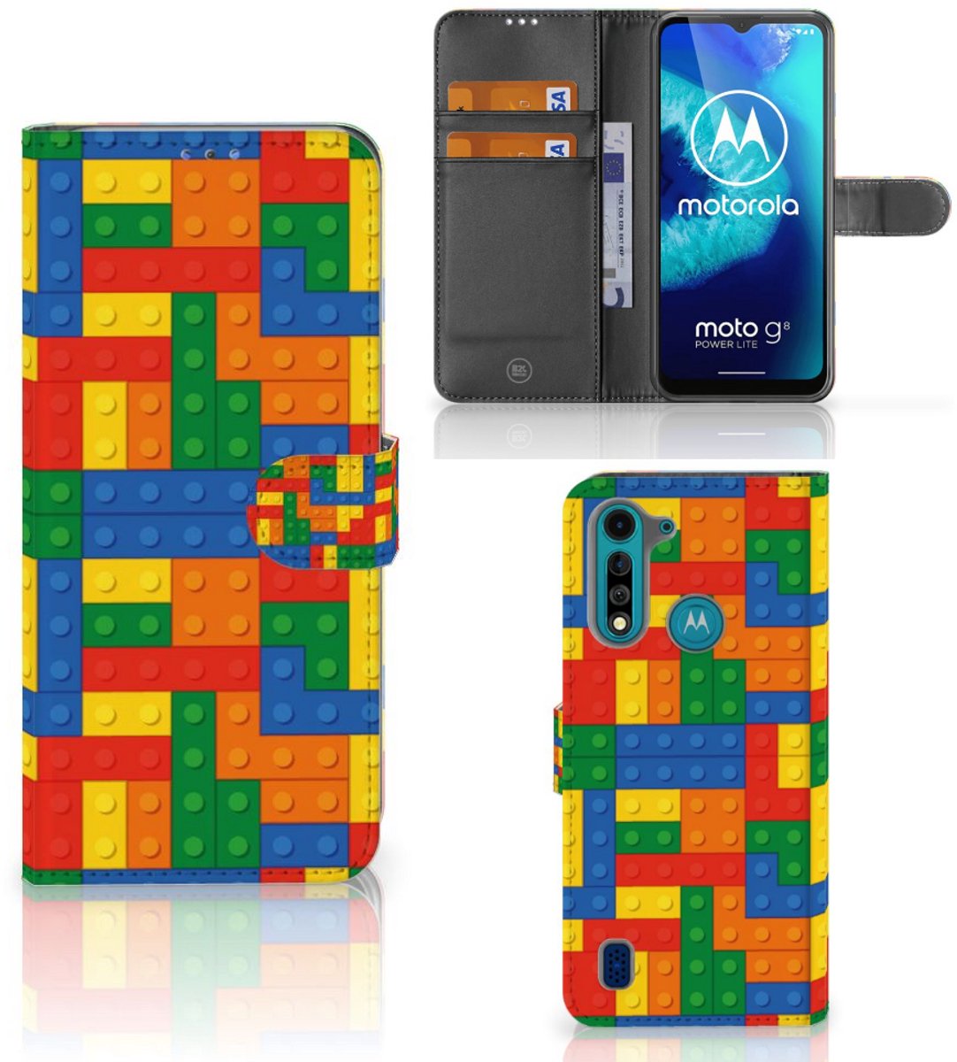 Motorola G8 Power Lite Telefoon Hoesje Blokken