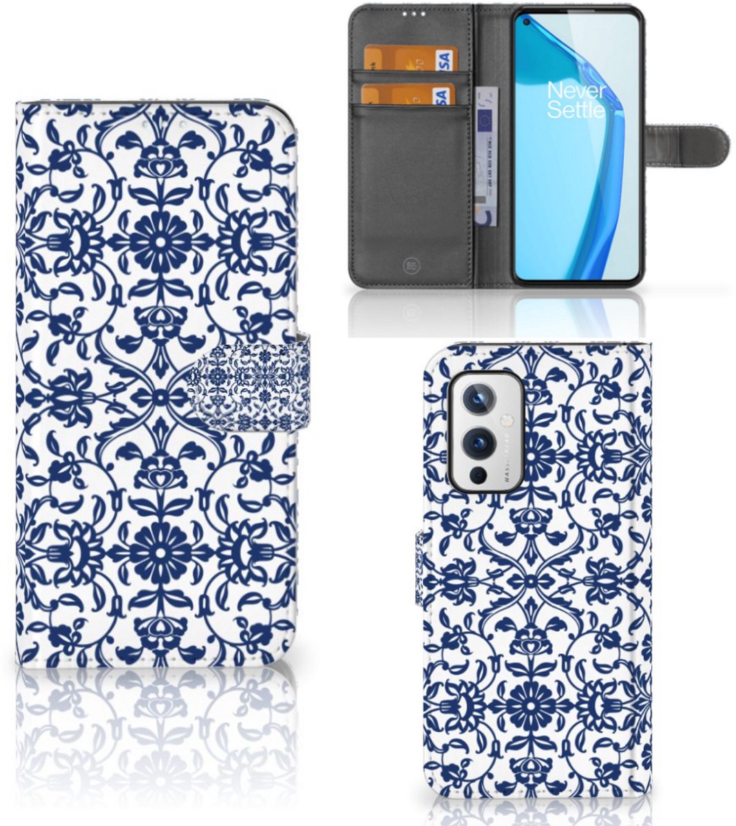 OnePlus 9 Hoesje Flower Blue