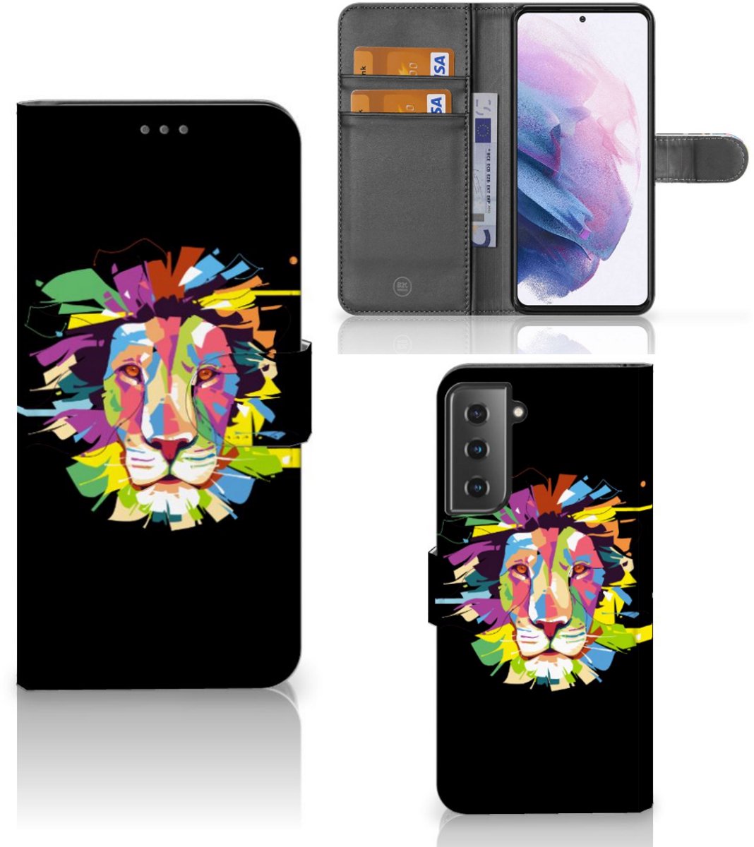 Samsung Galaxy S21 Plus Leuk Hoesje Lion Color