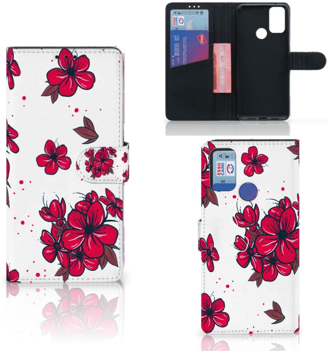 Alcatel 1S (2021) Hoesje Blossom Red