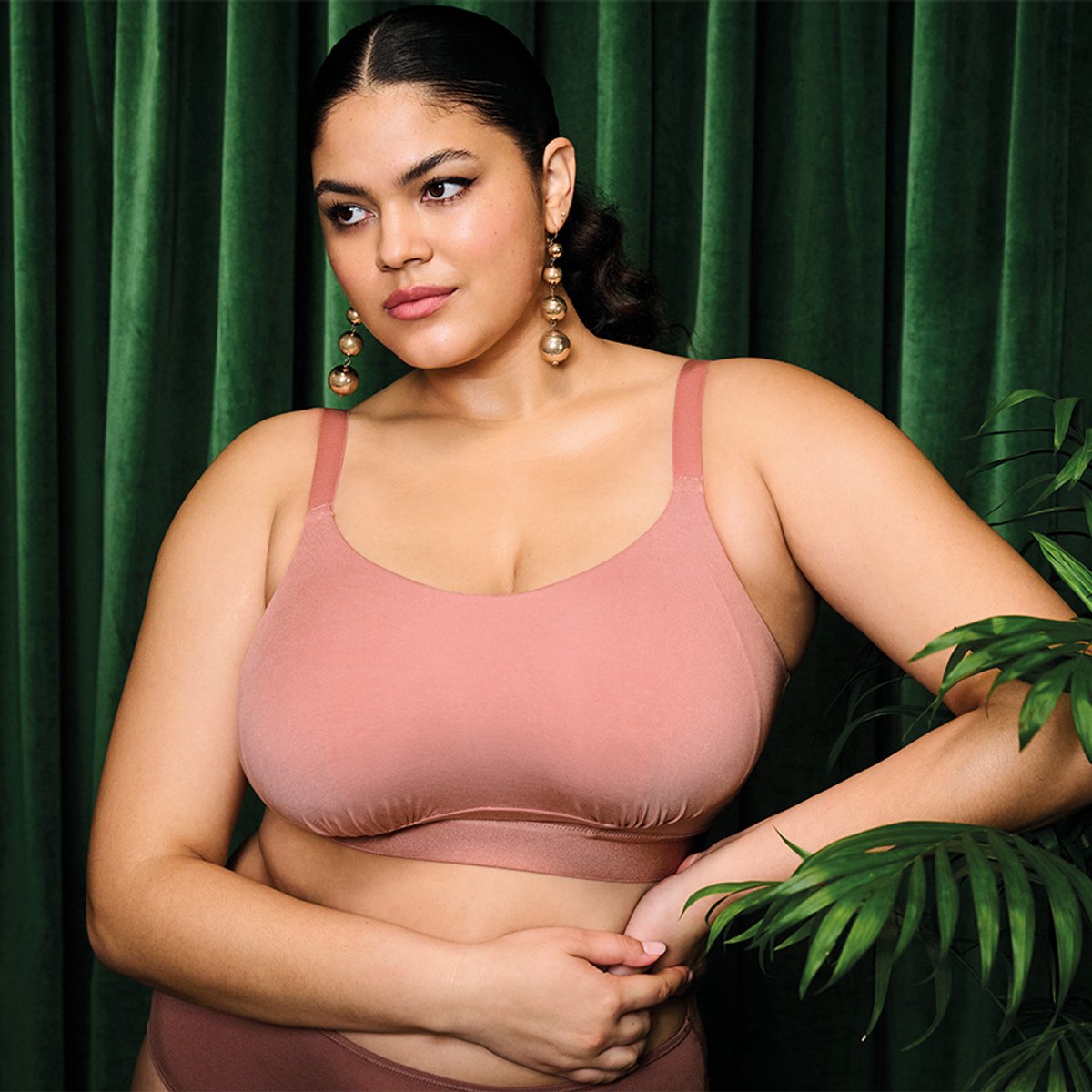 Elomi Downtime Grote Maten Bralette - Ash Rose
