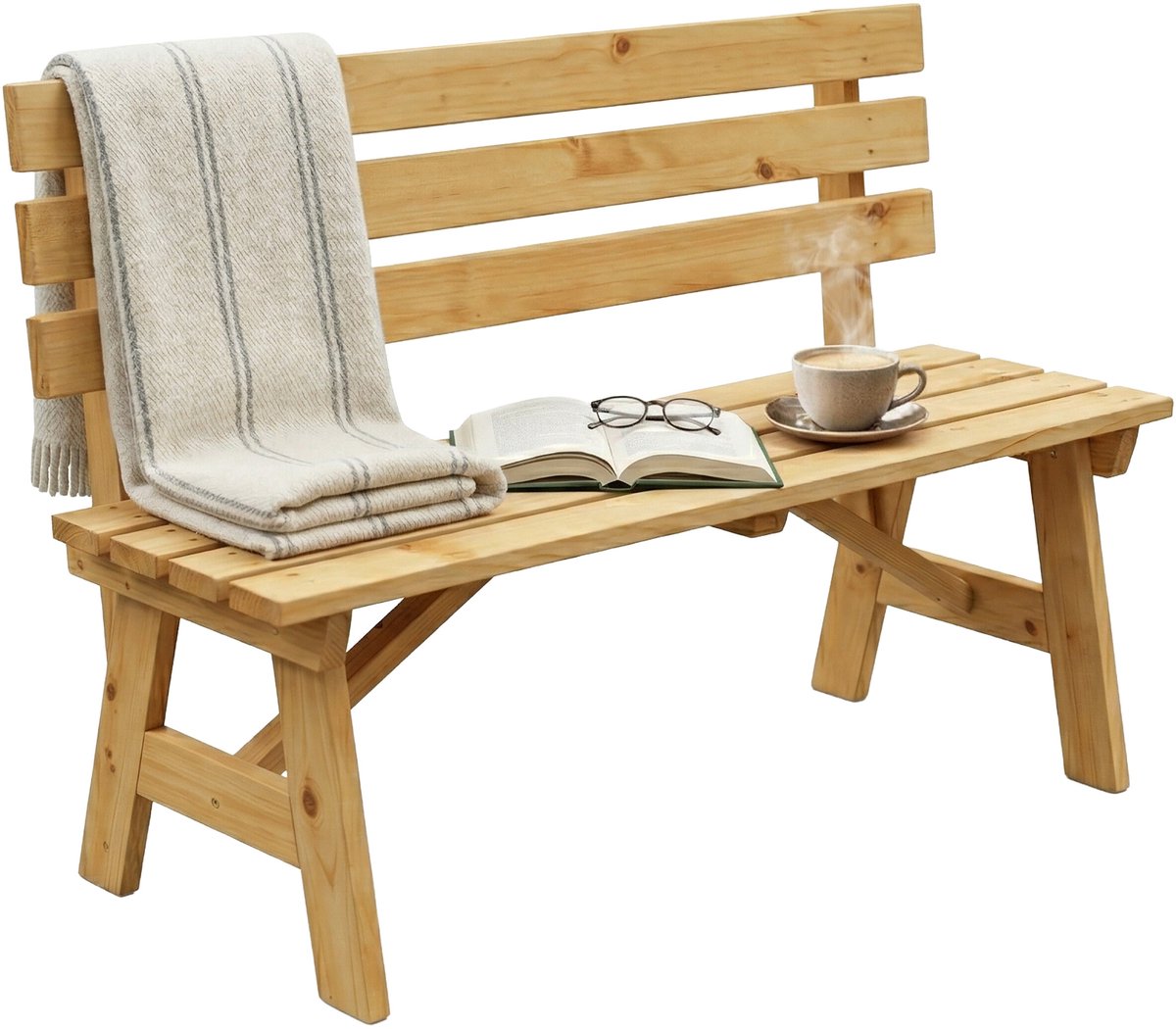 Tuinbank - 2 persoons - 116 cm - hout