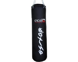 Lisaro Canvas bokszak/zandzak 120cm | eig. voor elke sport | Ca. 35-38 kg | gevuld | incl. vierpunts - stalen ketting | Materiaal linnen stof (canvas) | studiokwaliteit | boxing