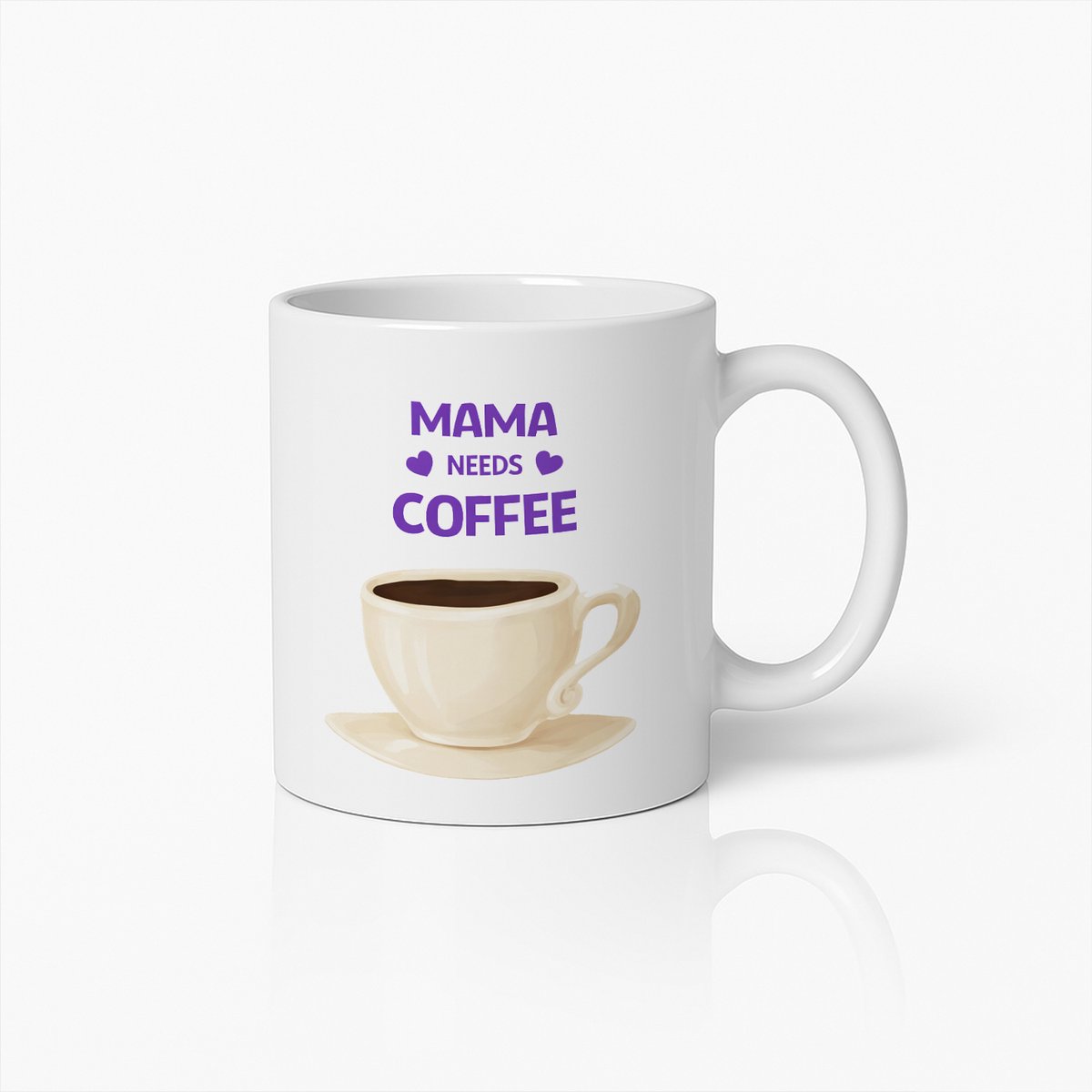 Mama Needs Coffee Mok - Grappig Moederdag Cadeau - Wit Keramiek - Koffiebeker - 330 ml