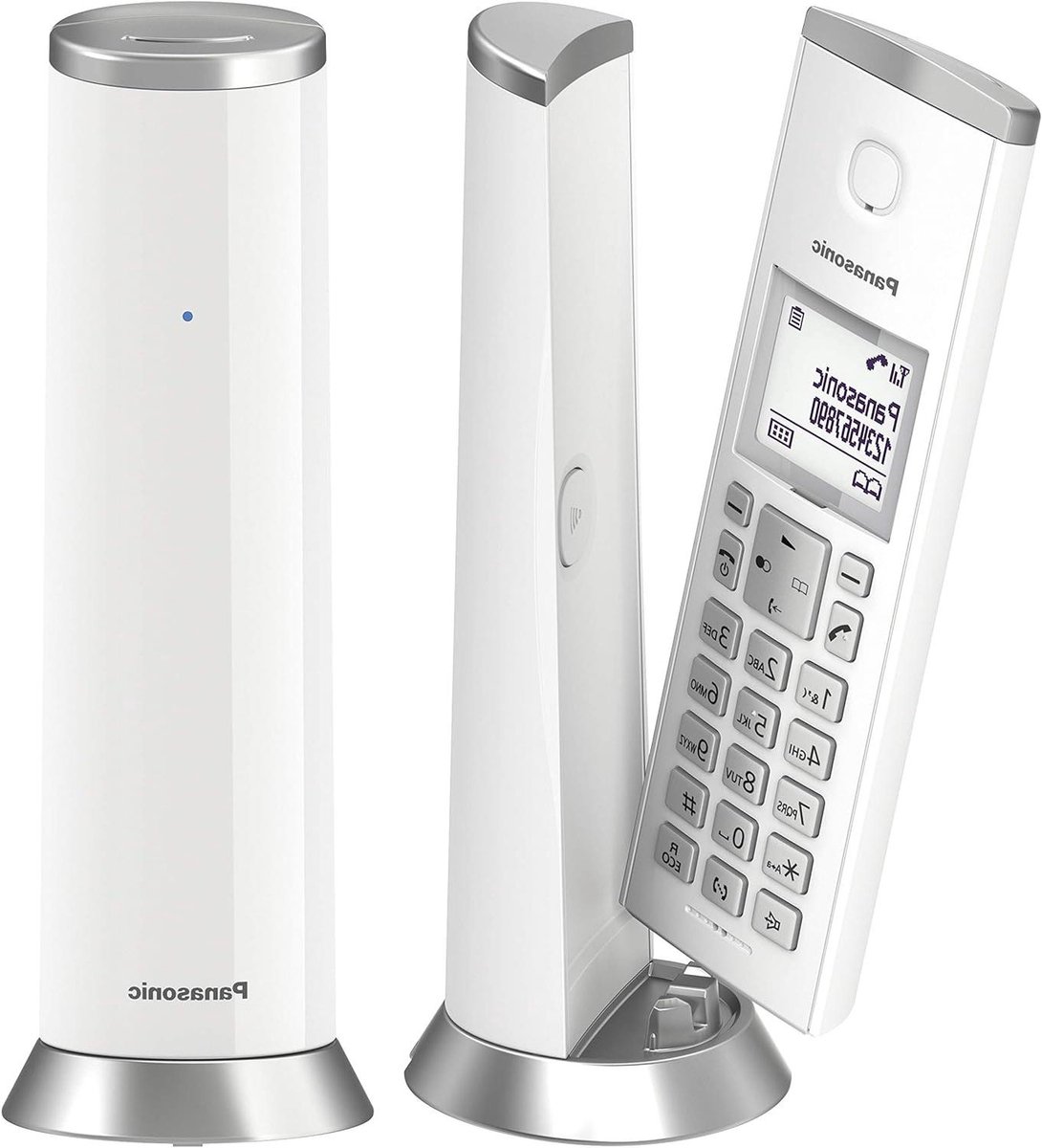 Draadloze DECT Telefoon - Huistelefoon Analoge Telefoon - Ongewenste Oproepen Blokkeren - Elegant Design Eco Modus - 290 Gram - Wit