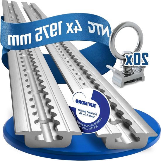 Model Rails Arlinea Aluminium Airline Rails - Sjorrails Inbouwprofiel - Voertuig Lading ...