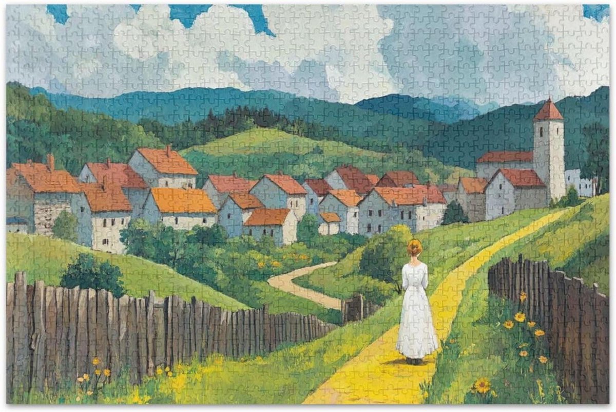 Legpuzzel Volwassenen - Puzzelspel 1000 stukjes - Ontspannend Tijdverdrijf - Unieke Vorm Stukjes - 75 x 50 cm