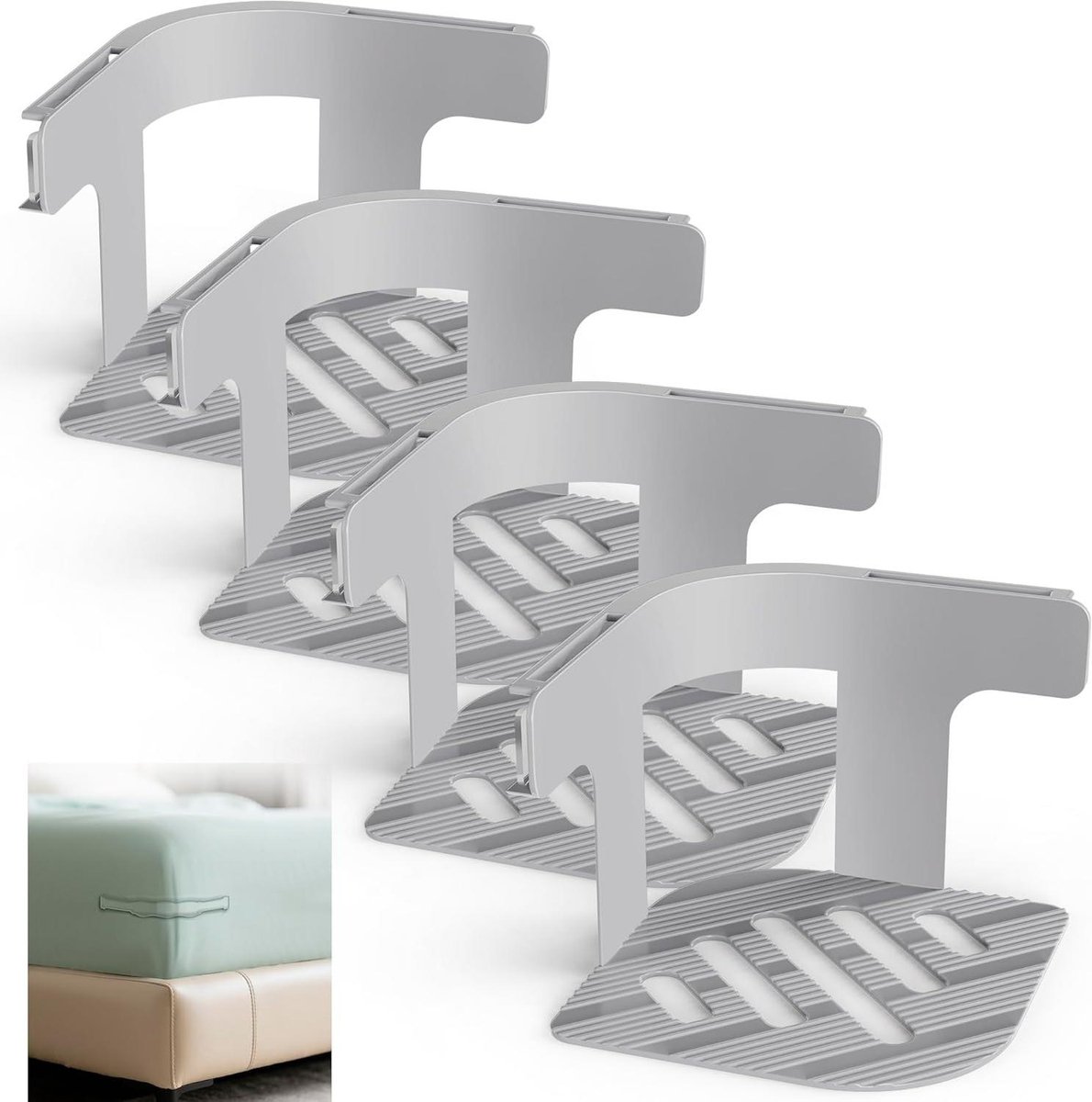 Bedlakenspanners Set - Lakenshouders Universeel - Net Bed Dienen - Antislip en Kreukvrij -