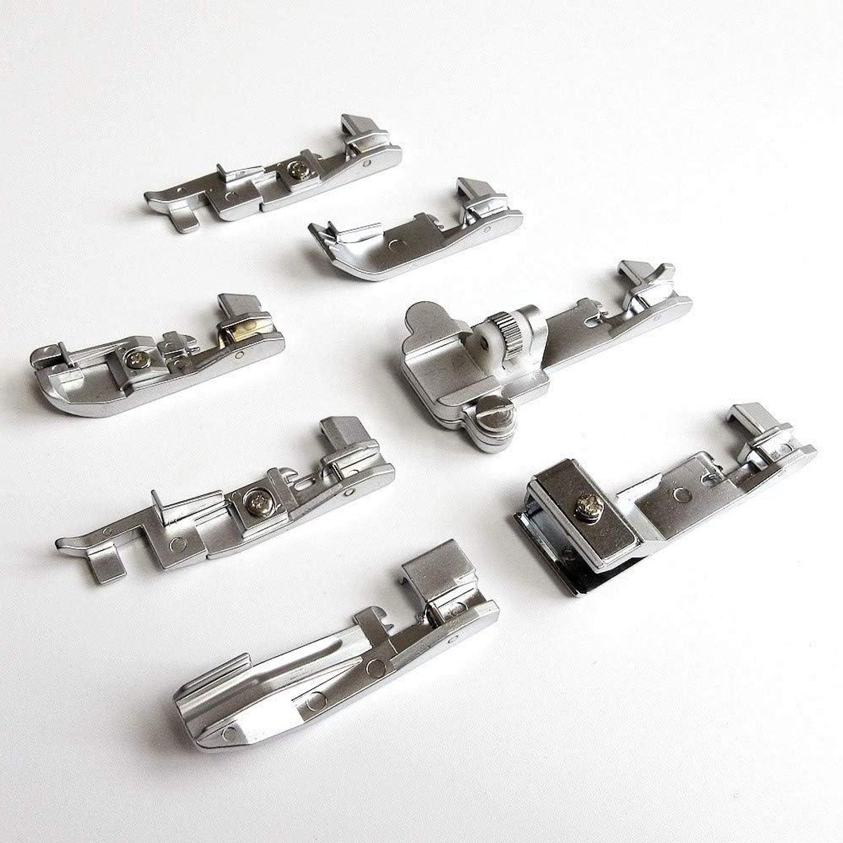 Naaimachine Voet Set - Serger Voetjes - Kleding Maken - 7 Delige Set - 16mm Tape Breedte - Zilver