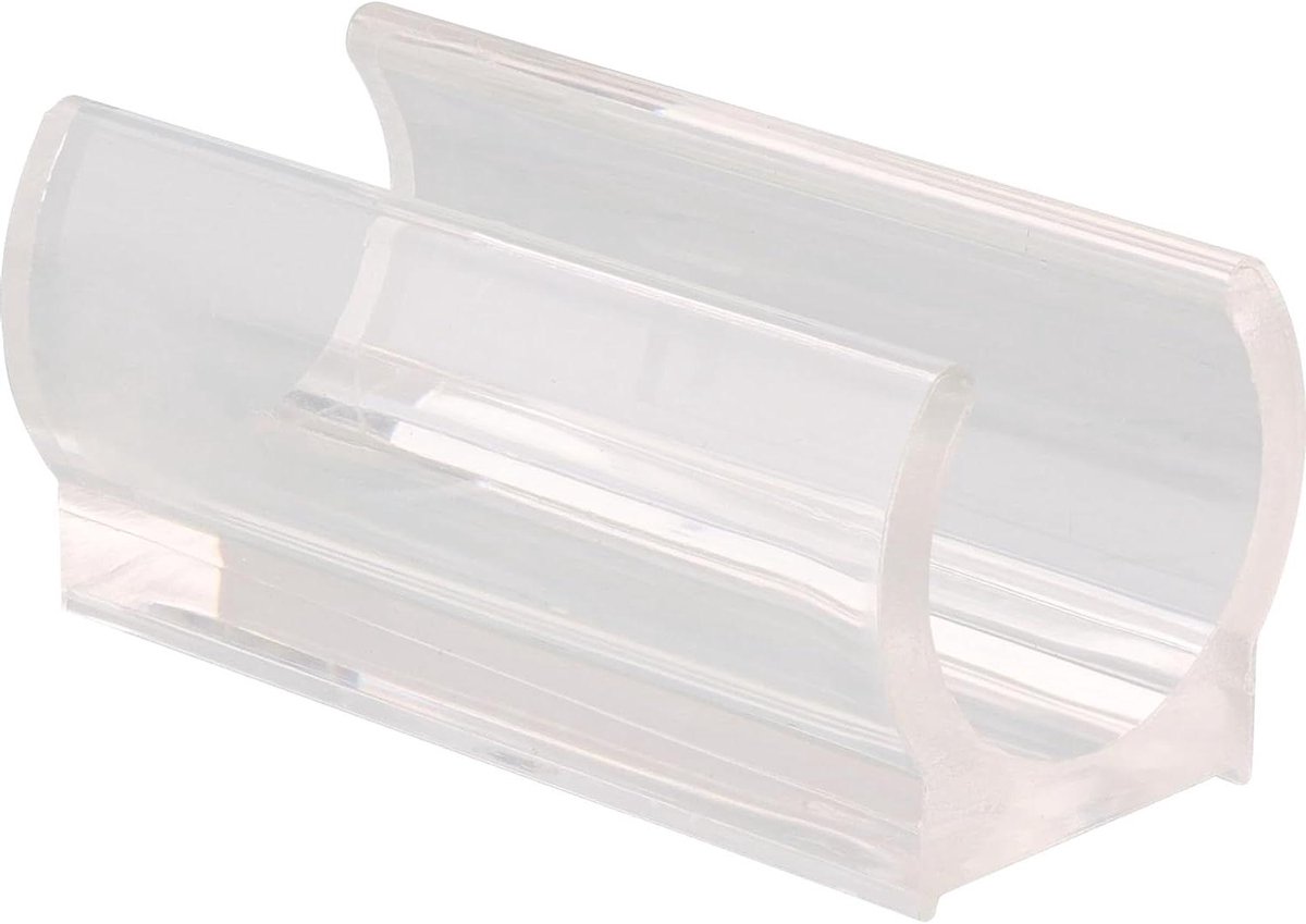 Klemschaalladder Ronde Buis - Kunststof Glijders - Meubels Verplaatsen - In te Persen Bevestiging - 50 x 19/23 mm - Transparant