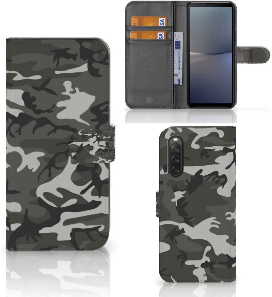 Sony Xperia 10 V Telefoon Hoesje Army Light