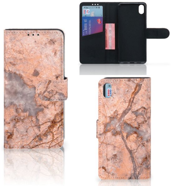 Etui pour Téléphone Xiaomi Redmi 7A Coque Orange De Marbre