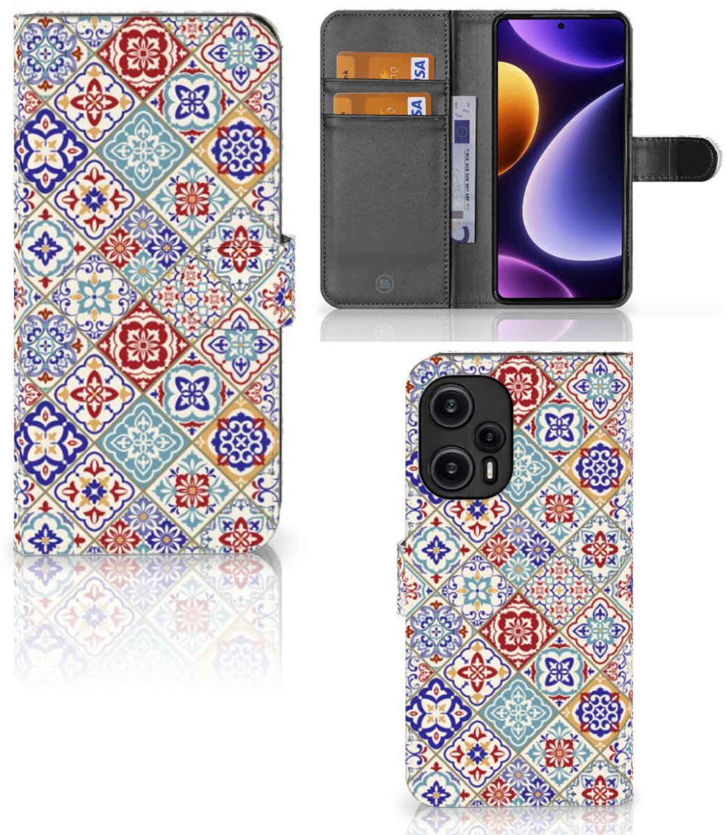 Xiaomi Poco F5 Bookcase Tiles Color
