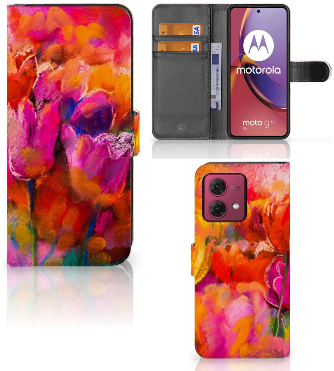 Hoesje Motorola Moto G84 Tulips