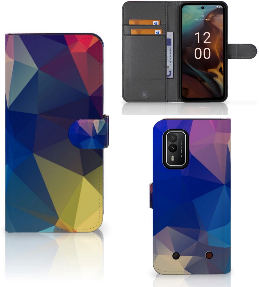 Nokia XR21 Book Case Polygon Dark