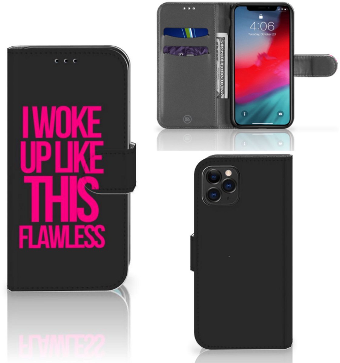 Apple iPhone 11 Pro Hoesje met naam Woke Up - Origineel Cadeau Zelf Maken