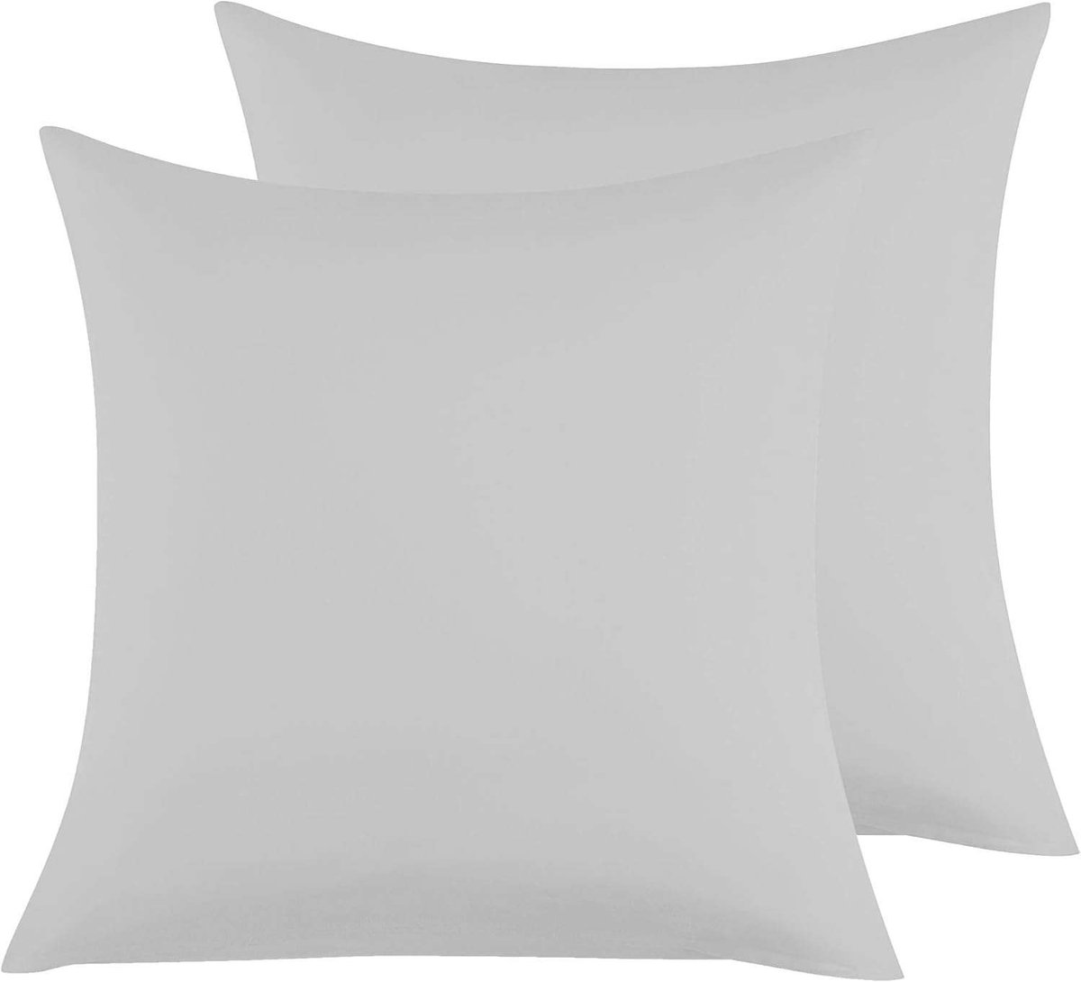 CE Serie - Decoratieve Kussenhoes - Lichtgrijs - 80x80 cm - Envelope Sluiting