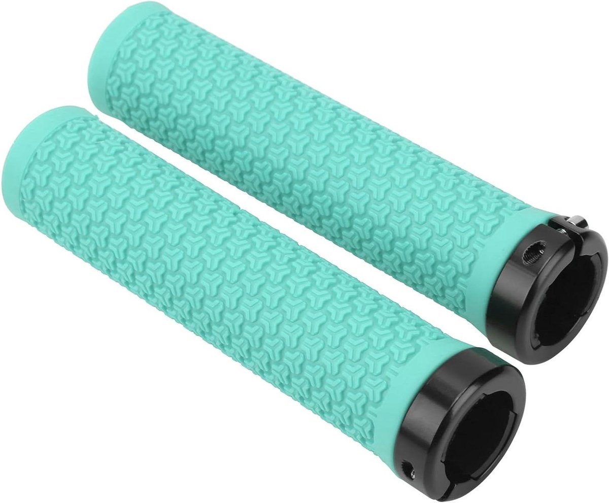 Fietsstuurgrepen - Handgrepen Fiets - Comfortabel Fietsen - Antislip Rubber - 136 mm - Bianca blauw