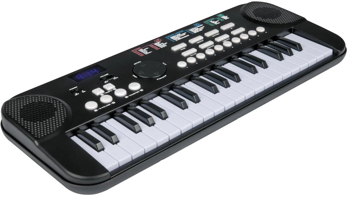 Keyboard voor beginners - 37 toetsen met een toonbereik van 3 octaven - Begin eenvoudig met muziek maken op dit compacte keyboard. Perfect voor starters dankzij handige functies en een breed scala aan klanken