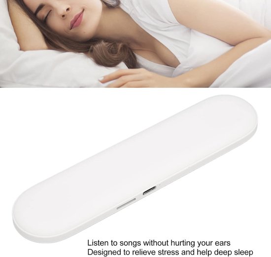 Kussenspeaker Bluetooth - Slaapkoptelefoon Kussenluidspreker - Sneller Inslapen - Beengeleidingstechnologie - 15.5 cm - Wit — afbeelding 5