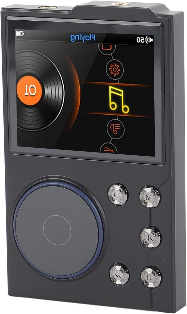 Hifi Mp3 Speler - Muziekspeler Digitale Audio - Verliesloos Luisteren - Bluetooth 5.3 Ontvanger - 16 GB Opslag - Zwart