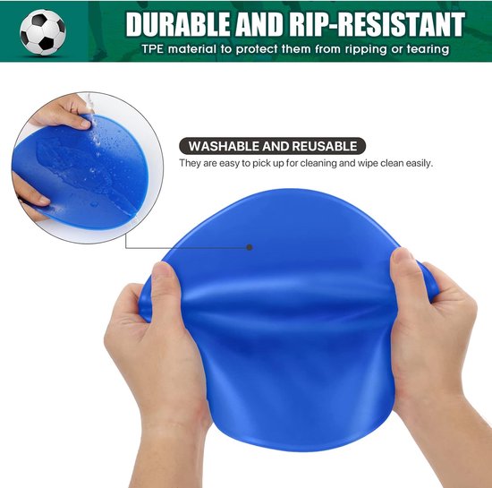 Sport Markers - Behendigheid Stippen - Sport Training - Antislip Rubber Ontwerp - 9 inch - Blauw — afbeelding 3