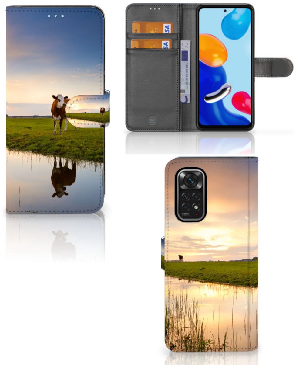 Xiaomi Redmi Note 11/11S Telefoonhoesje met Pasjes Koe