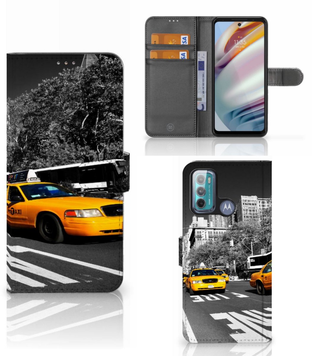Motorola Moto G60 Flip Cover New York Taxi