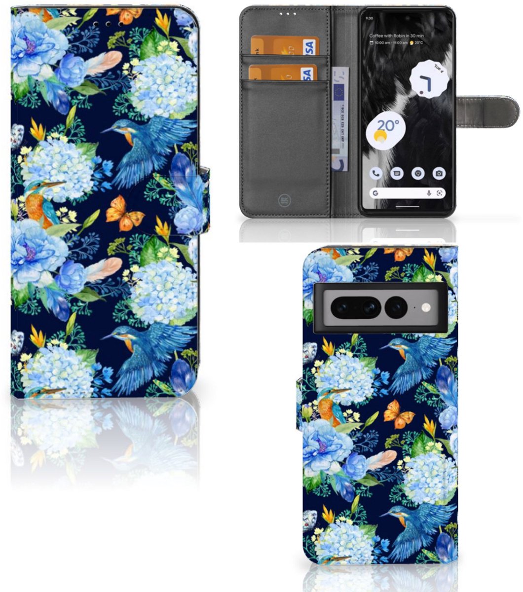 Telefoonhoesje met Pasjes voor Google Pixel 7 Pro IJsvogel