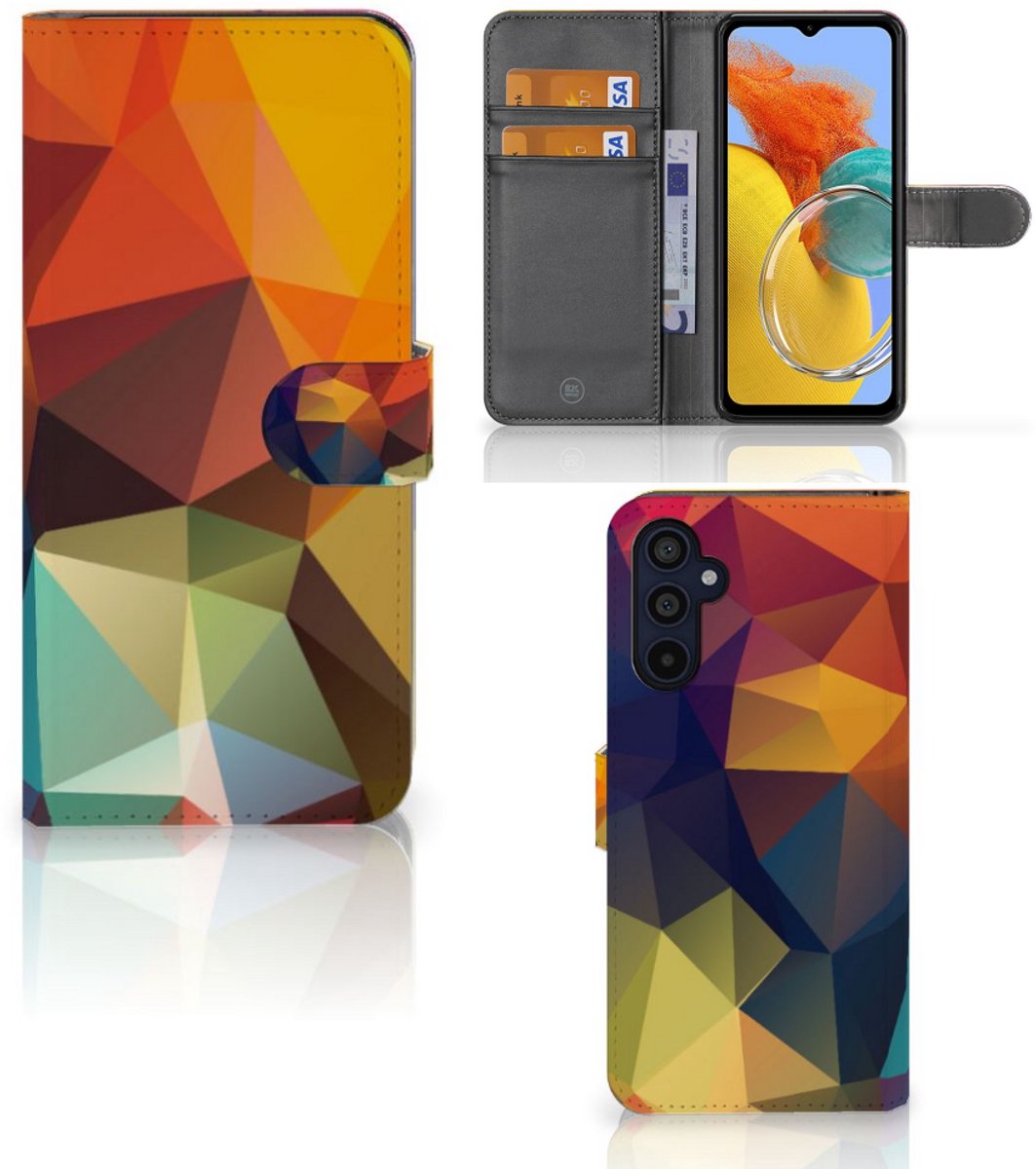Samsung Galaxy M14 Book Case Polygon Color