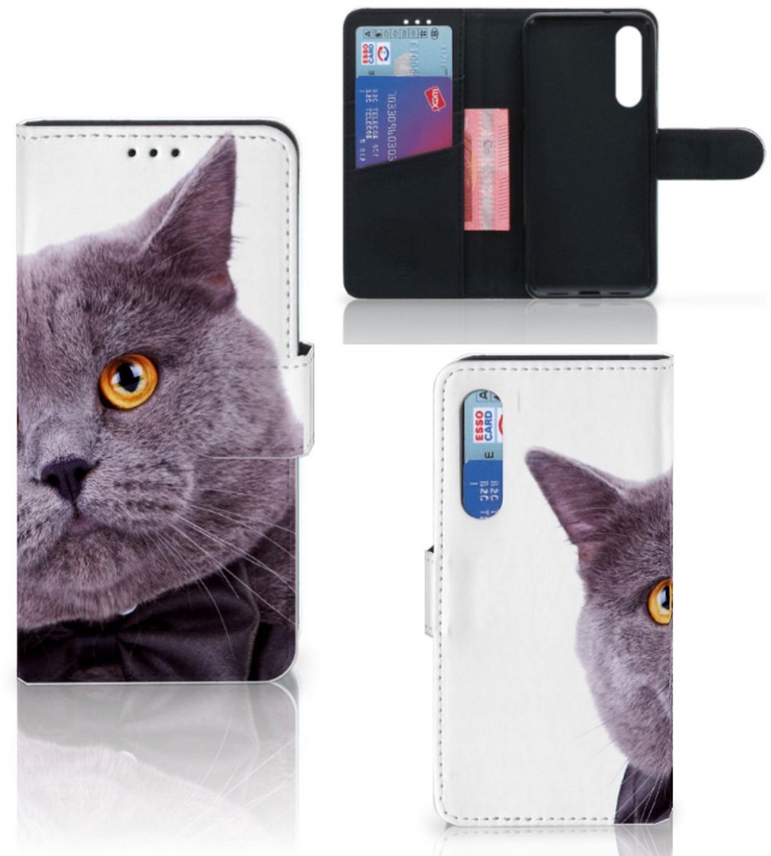 Xiaomi Mi 9 SE Telefoonhoesje met Pasjes Kat