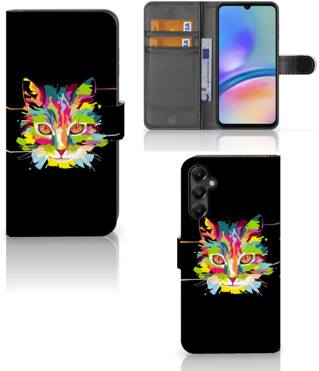 Samsung Galaxy A05s Leuk Hoesje Cat Color