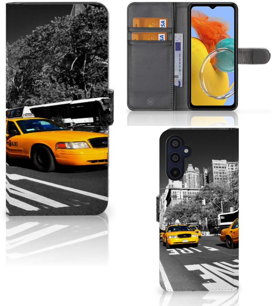 Samsung Galaxy M14 Flip Cover New York Taxi