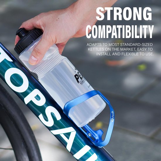 Fietsfleshouder Aluminium - Bidonhouder Fiets - Veilig Fles Vervoeren - Lichtgewicht Sterk Materiaal - 2 Stuks - Blauw — afbeelding 4