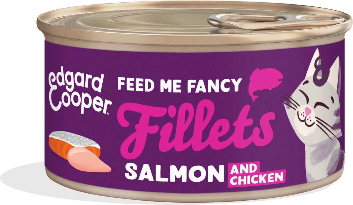 Edgard & Cooper Cat Fillets Salmon/Chicken - 1 x 70 gr - Natvoeding Kat