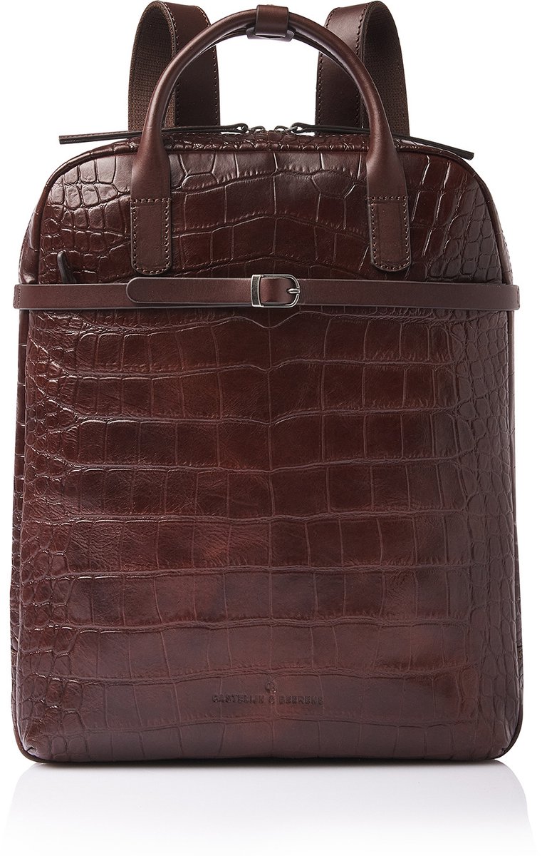 Castelijn & Beerens - Croco Emma Rugzak 15,6 RFID | mocca -